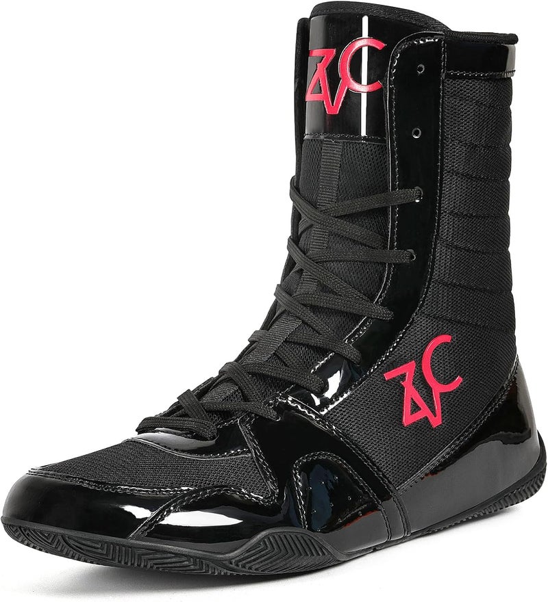 ZVC Wrestling Shoes Men High Top Boxing Shoes for Fighting Shoes Powerlifting Bodybuilding Boots Footwear - Image 1